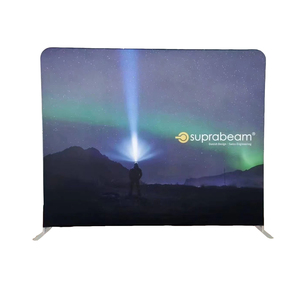 Xách tay thẳng và cong gối trường hợp Backdrop Banner với bước và lặp lại biểu tượng tùy chỉnh triển lãm thương mại - Product Image 2