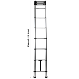 Échelle télescopique moderne en aluminium réglable à 12 <span class=keywords><strong>marches</strong></span>, 5 m, légère, pour l'extérieur de la maison, les voitures, avec certificat EN131 - Product Image 6