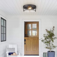 Nouvelle Lampe de Plafond Encastrée Incandescente 2024 pour Salon et Chambre, Style Industriel Américain, en Verre et Fer, CRI