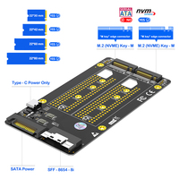 Carte adaptateur PCIe à double bifurcation M.2 NVMe SFF-8654-8i pour ordinateur portable/bureau/serveur avec interface d'alimentation Type-C