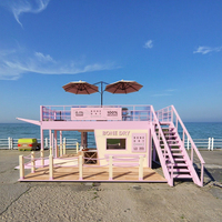 Conteneur mobile préfabriqué personnalisé de 20 pieds pour restaurant et café, bar avec panneaux sandwich en acier, design moderne, écologique