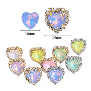 คริสตัลคุณภาพสูง รูปหัวใจ 3 มิติ แบบหลวม สำหรับเย็บติดหรือติดกับฐานแบบกรงเล็บ ใช้ตกแต่งชุด DIY - Product Image 2
