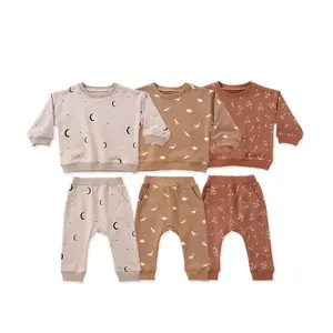 long sleeve sweatshirts pullover match pants baby unisex winter autumn warm clothes set 2pcs baby hoodie set Kids outfits