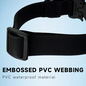 Muker Luxury Embossed PVC Tactical <b>Dog</b> <b>Collar</b> With Quick Release Alloy Snake Buckle for <b>Large</b> and Medium <b>Dogs</b> Training Hunting - Product Image 3