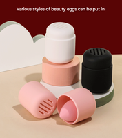 Silicone Cosmétique Sac De Rangement Maquillage Blender Cas Maquillage Visage Éponges Conteneur De Transport