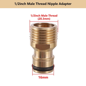 Adaptateur de robinet à connexion rapide en laiton pour jardin M18/M22/24 1/2" 3/4" 1" - Raccords de <span class=keywords><strong>tuyau</strong></span> <span class=keywords><strong>d</strong></span>'<span class=keywords><strong>arrosage</strong></span> pour robinets - Product Image 5
