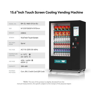 Màn Hình Cảm Ứng 24 Giờ Uống Chip Đồ Uống <span class=keywords><strong>Combo</strong></span> Nhà Cung Cấp Máy Bán Hàng Tự Động Máy Bán Hàng Tự Động Cho Bán Đồ Ăn Nhẹ Và Đồ Uống Với Đồng Xu Trả Tiền - Product Image 3