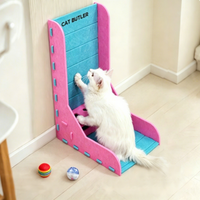 Griffoir vertical en forme de L pour chat, en feutre durable, résistant à l'usure, non-déchirable, jouet interactif pour chats
