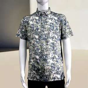폴리 에스터/스판덱스 승화 패턴 디자인 OEM 맞춤형 디자인 남성 폴로 셔츠 브랜드 품질 반소매 남성 캐주얼 여름 폴로