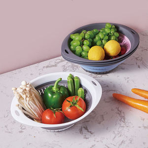 Passoires pliables en silicone sans BPA avec poignée pour légumes et fruits - Product Image 6