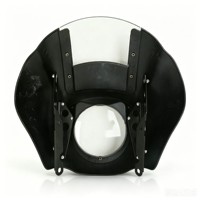 Pare-brise noir pour phare avant avec matériau plastique pour modèles Sportster XL Dyna
