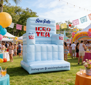 Chaise gonflable géante personnalisée, meubles de siège de salon pour la promotion publicitaire, décoration de fête, chaise gonflable en forme d'ours - Product Image 1