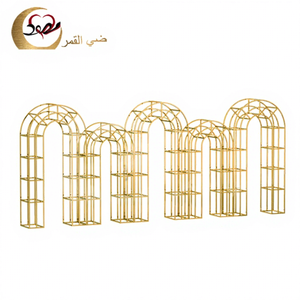 Arco Decorativo de Lujo en Acero Inoxidable Plateado, Romántico y Elegante, Fácil de Instalar, para Bodas y Eventos - Product Image 1