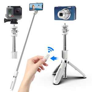 <span class=keywords><strong>L02</strong></span> Trépied universel pliable pour smartphone Perche à <span class=keywords><strong>selfie</strong></span> avec support de trépied Compatible avec la fonction supplémentaire de pliage de l'iPhone - Product Image 1