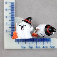 Figuras Decorativas de Resina 3D para Halloween, Calabaza, Fantasma, Sombrero de Bruja, Calavera, Miniaturas para Jardín de Hadas, Decoración de Fiestas