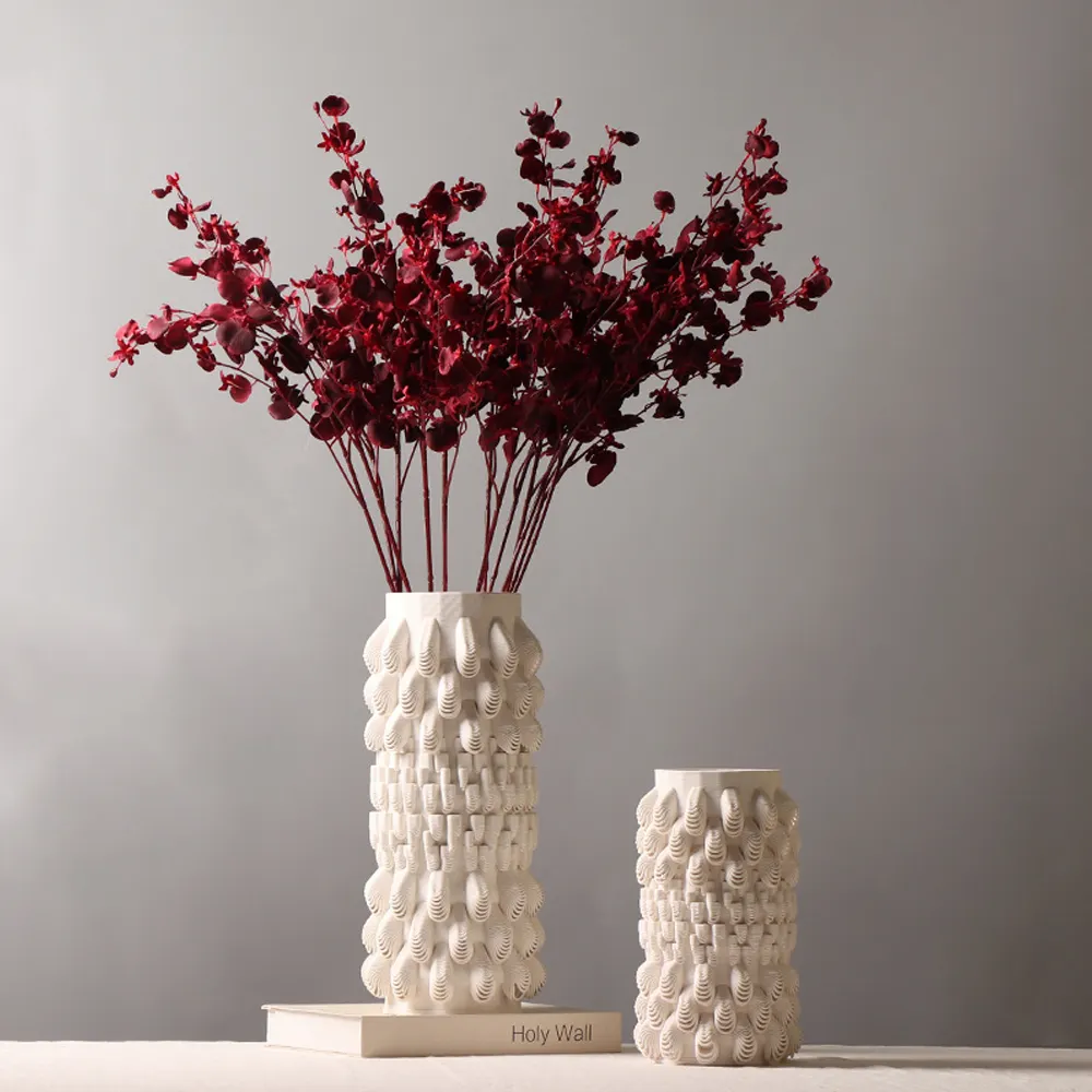 Vas keramik cetak 3D Boho Modern kustom tren baru untuk Dekorasi vas meja kreatif desain pribadi bunga kering untuk kamar