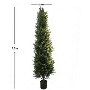 <span class=keywords><strong>Sapin</strong></span> de Noël artificiel <span class=keywords><strong>en</strong></span> cyprès, style tour, décoratif, sur pied, centre de table, <span class=keywords><strong>en</strong></span> plastique, taille 100-200 cm, <span class=keywords><strong>pour</strong></span> mariage - Product Image 2
