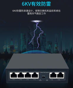 Switch PoE Inteligente con IA, OEM/ODM de Fábrica, 4 Puertos PoE, Switch Ethernet, Switch de Red, 2 Puertos de Uplink de 100M, Switch PoE Industrial - Product Image 5