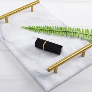 Custom Tray Wholesale Luxury Rectangle Marble Tray With Handles