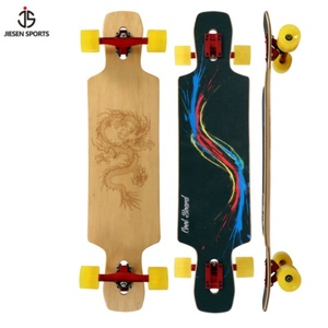 JIESEN Großhandel Longboard Skateboard Flexibler 42-Zoll-Bambus mit Holz ahorn <span class=keywords><strong>dech</strong></span> Longboard Skateboard - Product Image 3