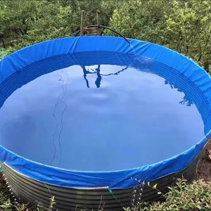Lona de PVC Redonda Grande a Precio Bajo al por Mayor para Acuicultura, Sistema de Cultivo de Tilapia, Lona Galvanizada para Estanques de Peces - Product Image 1