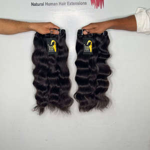 Paquetes de cabello liso brasileño al por mayor, Proveedores de paquetes de cabello humano virgen indio ondulado y liso - Product Image 1