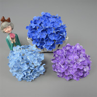 Têtes de fleurs d'hortensia artificielles en latex de haute qualité, aspect réaliste, pour la décoration de la maison et des mariages, fausses têtes de fleurs d'hortensia
