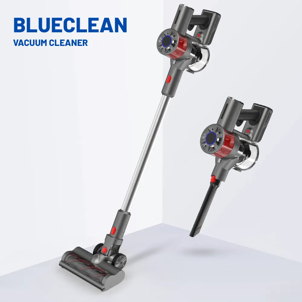 Amazon 55mins Runtime Hot Sales Moq Blueclean Factory 4 In 1 Led Display Wireless Cordless Stick Vacuum Cleaner