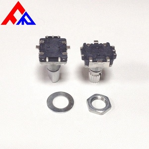 สวิตช์เอนโค้ดเดอร์แบบหมุน EC11 SMD 5 ขา พร้อมแกนโลหะขนาดเส้นผ่านศูนย์กลาง 6 มม. แกนแบน แกนทรงกระบอก 18/20/30 พร้อมเบรก - Product Image 4