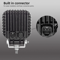 Projecteur de travail LED ECE R10 45W 4 pouces 24V 12V avec prise DT et aérateur, cube lumineux LED, feu antibrouillard pour camion, tout-terrain, agricole 12 24 Volts