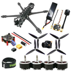 Kit de drone de course avec cadre en fibre de carbone de 7 pouces, contrôleur de vol F4 V3, ESC 50A, moteur 1500KV, VTX 1300mW 5.8G, récepteur ELRS, batterie LiPo 3300mAh FPV - Product Image 3