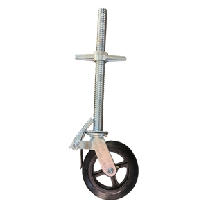 Rueda Giratoria de Alta Resistencia de 8 Pulgadas <span class=keywords><strong>con</strong></span> <span class=keywords><strong>Base</strong></span> Ajustable y Bloqueo Total, <span class=keywords><strong>Ruedas</strong></span> para Andamios y Estructuras de Apuntalamiento - Product Image 2