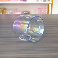 Juego de Cuencos Cantores de Cristal Alquímico de Cuarzo de Color Pastel para Baño de Sonido Curativo y Meditación, Directo de Fábrica HF