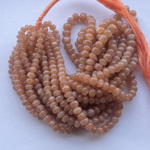 Perles Rondelles Lisses en Pierre de Lune Pêche Naturelle 6mm 8mm 10mm pour Création de Bijoux Qualité AAA Certifiées IGI - Product Image 2