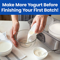 Mesin Pembuat Yogurt Digital Otomatis Kapasitas Besar 2L, Pembuat Yogurt Elektrik Profesional, Pembuat Es Krim Puding + Cangkir