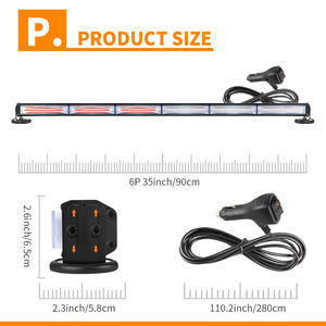 Support de Pied Réglable pour Plafond et Feux Arrière de Voiture, Fixation Magnétique, Barre Lumineuse LED Clignotante, 89 cm, Ajustement Universel 12V-24V - Product Image 3