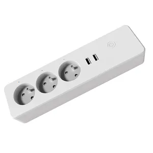 法国图雅3插座插座，带2根USB电缆长度1.8米Wifi控制智能条形插座