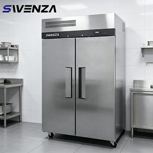 Congélateur vertical à double porte en acier inoxydable Swenza, haute résistance, pour restaurant, capacité 500L 1000L, stockage à <span class=keywords><strong>froid</strong></span> - Product Image 1