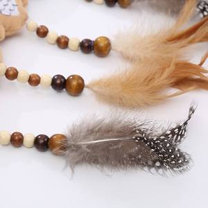 Moderno Juguete Divertido para Gatos con Plumas, Varita de Madera Natural para Gatos, Juguete Interactivo de Peluche Ecológico - Product Image 6