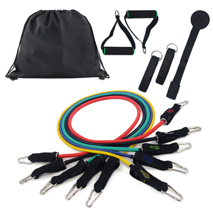 KWO Equipo de Entrenamiento, Fitness, Yoga y Gimnasio, Anclaje de Puerta de Látex para Ejercicio Personalizado, Set de 11 Bandas de Resistencia de Látex - Product Image 1