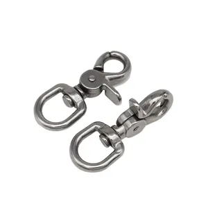 In Stock Stainless steel 304 lobster clasp swivel snap hooks for sale