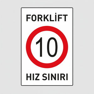 Señales de Tráfico Reflectantes para Montacargas, Velocidad Máxima 10 km/h - Product Image 2
