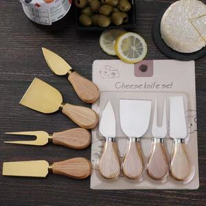 Juego de cuchillos para <span class=keywords><strong>queso</strong></span> de acero inoxidable de 4 piezas de fábrica para mantequilla, postre, mermelada, untar y crema, pan, dividir herramientas de cocina - Product Image 4