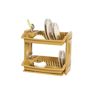 Escurridor de Platos Multicolor de Diseño Tradicional y Sencillo con Bandeja de Agua y Base Hueca para Almacenamiento en Encimera - Product Image 1