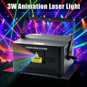 Luz Láser RGB de 3W, Animación a Todo Color, Luces Láser DMX, Proyector para Discotecas, Clubes Nocturnos, Escenarios, Activación por Sonido, Fiestas - Product Image 2