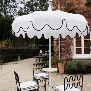 Parasols d'ombrage pour piscine, patio, plage, jardin, parasols avec glands, blanc, vintage, style pagode - Product Image 4