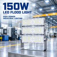 Projecteur LED modulaire IP67 150W avec LED Lumileds et driver Inventronics, modules réglables pour entrepôt, usine, cour
