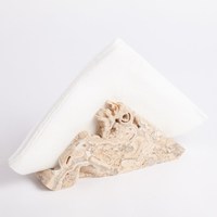 SAIDKOCC 15.5x8x5cm Travertin Triangle Porte-Serviettes Décoration de La Maison Marbre Porte-Serviettes De Stockage Accessoire Pierre Accessoire
