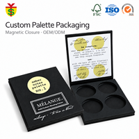Boîte à fards à paupières personnalisée en carton gaufré, emballage cadeau de luxe vide pour cosmétiques, palettes de maquillage