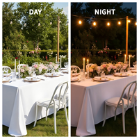 WALLSKY Plastic Solar Lichtslingers Buiten Waterdicht 2700K LED-lampen (15FT Polygon Warm Wit IP44 geclassificeerd) Valentijn
